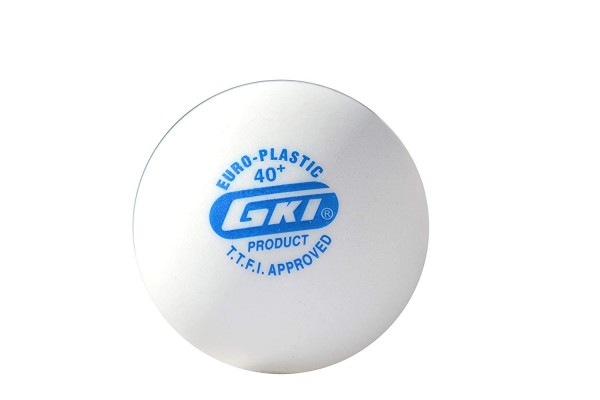 GKI Euro plastic 40+ Table Tennis Balls (White) - 6 Balls