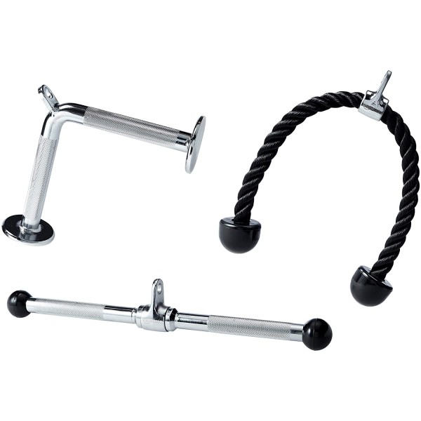 SGF Exercise Machine Rope, V Bar, and Cable Bar Set