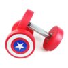 SGF Captain America Bouncer Dumbbells | Round Rubber Coated Home Gym and Professional Use Dumbbells 10 KG Pair with Free Gym Gloves - Image 4