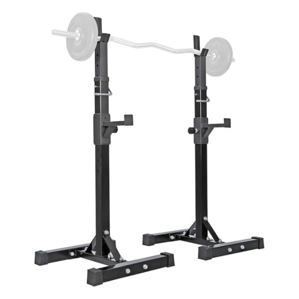 Adjustable Height, Portable, Sturdy Steel Squat Rack Barbell Stand